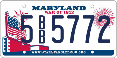 MD license plate 5BB5772