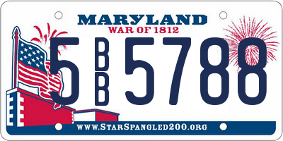MD license plate 5BB5788