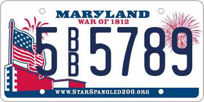 MD license plate 5BB5789