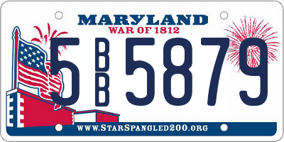 MD license plate 5BB5879