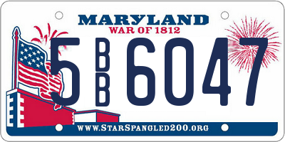 MD license plate 5BB6047