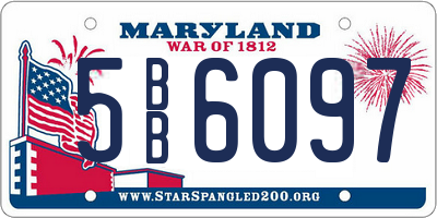 MD license plate 5BB6097