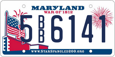 MD license plate 5BB6141