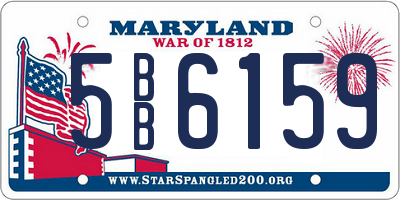 MD license plate 5BB6159
