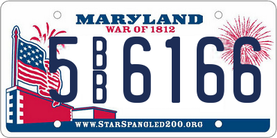 MD license plate 5BB6166