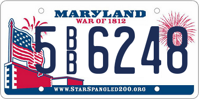 MD license plate 5BB6248