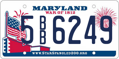 MD license plate 5BB6249