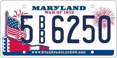 MD license plate 5BB6250