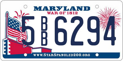 MD license plate 5BB6294