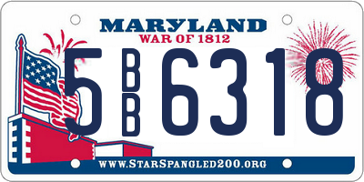 MD license plate 5BB6318