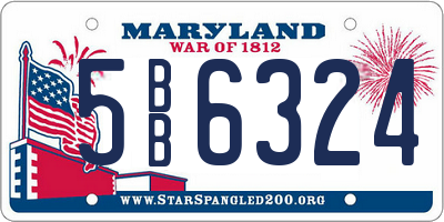 MD license plate 5BB6324