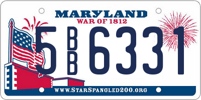 MD license plate 5BB6331