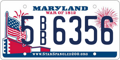 MD license plate 5BB6356