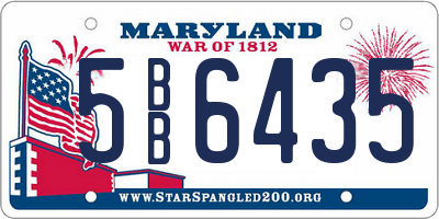 MD license plate 5BB6435