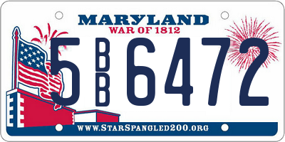 MD license plate 5BB6472