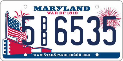 MD license plate 5BB6535