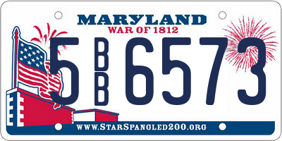 MD license plate 5BB6573