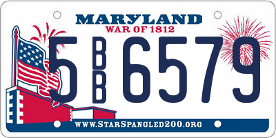 MD license plate 5BB6579
