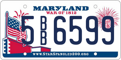 MD license plate 5BB6599