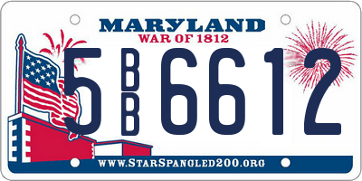 MD license plate 5BB6612