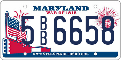 MD license plate 5BB6658