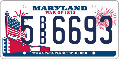 MD license plate 5BB6693