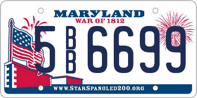 MD license plate 5BB6699