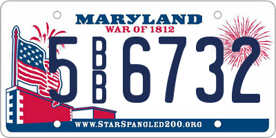 MD license plate 5BB6732