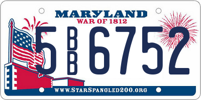MD license plate 5BB6752