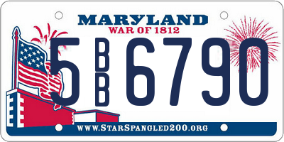 MD license plate 5BB6790