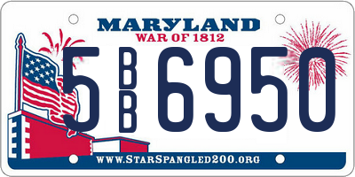 MD license plate 5BB6950