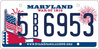 MD license plate 5BB6953