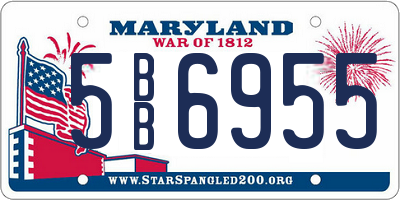 MD license plate 5BB6955