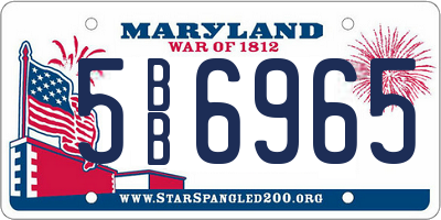 MD license plate 5BB6965