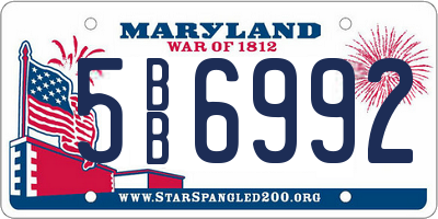MD license plate 5BB6992
