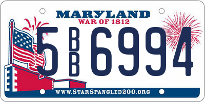 MD license plate 5BB6994