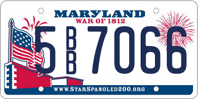 MD license plate 5BB7066