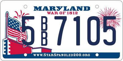 MD license plate 5BB7105