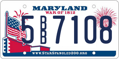 MD license plate 5BB7108