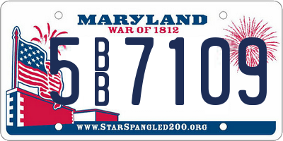 MD license plate 5BB7109