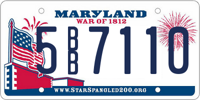 MD license plate 5BB7110