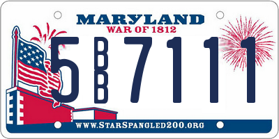 MD license plate 5BB7111