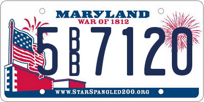 MD license plate 5BB7120