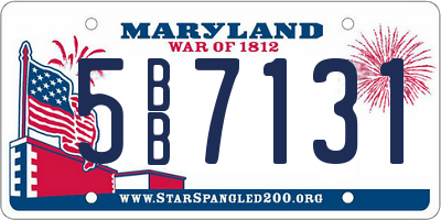 MD license plate 5BB7131