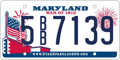MD license plate 5BB7139