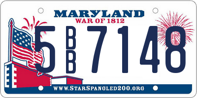 MD license plate 5BB7148