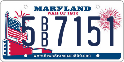 MD license plate 5BB7151