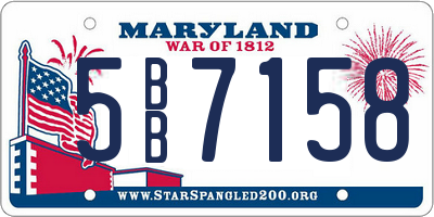 MD license plate 5BB7158