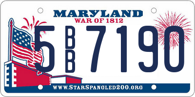 MD license plate 5BB7190