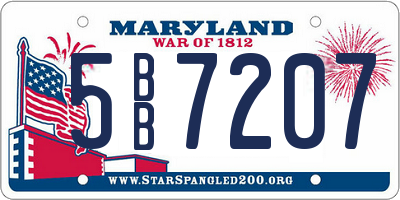 MD license plate 5BB7207